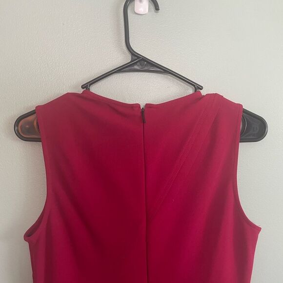 DKNY Pink Scuba Crepe Asymmetrical Knee Length Dress Size 4 - Picture 8 of 8